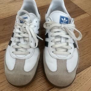 Adidas Samba White and Beige Sneakers